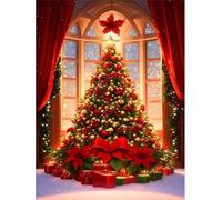 Cozy Christmas Tree 1000 Piece Jigsaw Puzzles for Adults, Fun jigsaw puzzles 1000 pieces, Challenging Puzzle Perfect for Game Nights, Finished Puzzle Size is 75x50cm