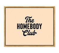 Cozy Club Canvas Print Fun Quotes by Art Remedy, Gold Frame, 20 x 16