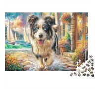 Cozy Coastal Dog 100% Recycled Cardboard Small Dog in Woods 1000Pc Jigsaw Puzzles Adults Unique Classic Educational Games 70x50cm/1000pcs