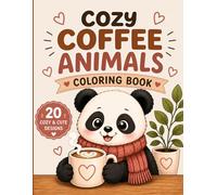 Cozy Coffee Animals Coloring Book: Cute & Relaxing Animal Scenes with Coffee for Stress Relief, Mindfulness & Cozy Vibes