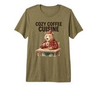 Cozy Coffee Cuisine Bear Humor Rustic Lover Premium T-Shirt