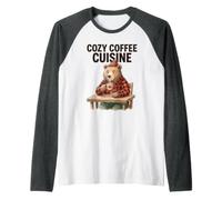 Cozy Coffee Cuisine Bear Humor Rustic Lover Raglan Baseball Tee