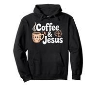 Cozy Coffee & Jesus Christian Faith Mug Cross Pullover Hoodie
