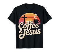 Cozy Coffee & Jesus Christian Faith Mug Cross T-Shirt