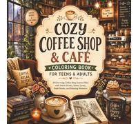 Cozy Coffee Shop & Café Coloring Book For Teens & Adults: 30 Charming Coffee Shop Scenes Filled with Warm Drinks, Sweet Treats, Book Nooks, Relaxing ... for Stress Relief and Creative Relaxation