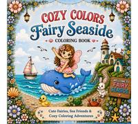 Cozy Colors: Fairy Seaside Coloring Book: 40 Cute Fairy Coloring Pages Featuring Magical Beaches, Seashell Cottages, Ocean Friends, Mermaid Moments and Cozy Coastal Adventures