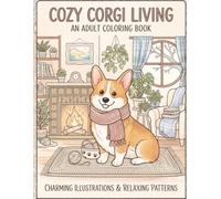 COZY CORGI LIVING AN ADULT COLORING BOOK CHARMING ILLUSTRATION & RELAXING PATTERNS: 30 Cozy Corgi Coloring Pages for Relaxation and Stress Relief