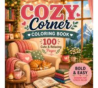 Cozy Corner Coloring Book: 100 Cute & Relaxing Pages for Stress Relief and Mindful Coloring