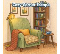 Cozy Corner Escape: A Collection of 15 Cozy and Relaxing Coloring Pages: Warm Reading Nooks, Soft Blankets, Books, Candles, and Peaceful Room Corners for Stress Relief and Creative Fun