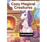 Cozy Corners of Magical Creatures Coloring Book: Dragons, Unicorns and Fantasy Friends for Ages 4-9: 50 Relaxing Scenes of Mythical Animals in Peaceful Cozy Places