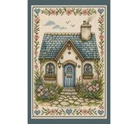 Cozy Cottage Cross Stitch Notebook: Vintage Garden Sampler Journal with Floral Border: Notebook for Cottagecore Lovers, Quilters & Stitchers
