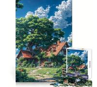 Cozy Cottage Dream Adult Jigsaw Puzzle1000 Pieces Brain Think, Sharp Detail, Real Challenge, Home Accent (38x52cm)