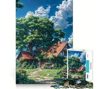 Cozy Cottage Dream Jigsaw 1000 Pieces for Teenagers Strong Memory, Snug Cut, Joyful Challenge, Home Display (38x26cm)