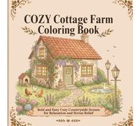 Cozy Cottage Farm Coloring Book: Bold and Easy Cozy Countryside Scenes for Relaxation and Stress Relief