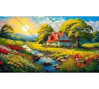Cozy Cottage in A Lush Forest Brain Stimulator Jigsaw Puzzle Adult Challenge Modern Home Decor & Unique Gift for Men Women & Seniors_300pcs