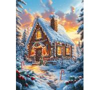 Cozy Cottage in A Snowy Forest 1000 Pcs Jigsaw Puzzle Bundle Wildlife Pet Family Puzzle Lovers Fun Family Game Mindful Activity Spring Eco Friendly Cardboard 1000 PCS