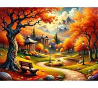 Cozy Cottage Jigsaw Puzzles for Adults 200 Pieces, Adult jigsaw Puzzle 200 pieces Shrubs, Challenging Brainteaser with Alphabet Backing, Eco-friendly Dust-Free, Home Wall Decor Gift