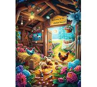 Cozy Cottage with A Chicken And Flowers 1000 Piece Jigsaw Puzzle for Adults Teens Science Fiction Magical Dream Gaming Break Activity Mental Reset Colourful Design Great Gift for Gamers 1000 PCS