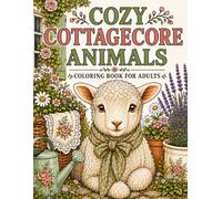 Cozy Cottagecore Animals: Coloring Book For Adults with Farm Animals, Woodland Creatures, and Country Cottages Scenes