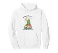 Cozy Cottagecore Coffee Frog Art Pullover Hoodie