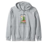 Cozy Cottagecore Coffee Frog Art Zip Hoodie