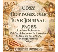 Cozy Cottagecore Junk Journal Pages: Scrapbook Backgrounds, Cut-Outs & Ephemera for Journaling, Collage, and Paper Crafts (Vintage Aesthetic Designs)