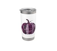 Cozy Cottagecore Pumpkin Patchwork Style Floral Halloween Stainless Steel Insulated Tumbler
