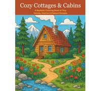 Cozy Cottages & Cabins Coloring Book: For All Ages Coloring Book| A Realistic Coloring Book of Tiny Homes, Cottages, Cabin Interiors & Nature Escapes. (Coloring Books)