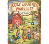 Cozy Country Farm Life: A Peaceful Coloring Book Adventure Featuring Sweet Animals, Rustic Barns, Gardens, and Simple Living for Stress Relief