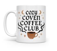 Cozy Coven Club Witchy Mug Cute Ceramic Drinkware with Handle Coffee Mug for Beverages Latte Milk 330Ml