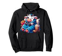 Cozy Cow Gaming Snacks Fries Milkshake Pullover Hoodie