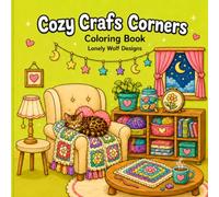Cozy Crafts Corners Coloring Book: A Cute and Easy Coloring Book with 40 Cozy Craft Designs for Adults and Teens