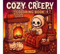 Cozy Creepy Coloring Book: Adorable Spooky Halloween Scenes with Kawaii Spooky Creatures & Hygge Fall Coloring for Adults & Teens