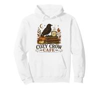 Cozy Crow Cafe Vintage Autumn Coffee Book Lover Design Pullover Hoodie