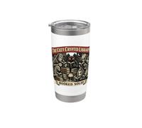 Cozy Cryptid Library Booked Solid Reader Fantasy Books Read Stainless Steel Insulated Tumbler
