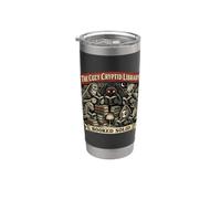Cozy Cryptid Library Booked Solid Reader Fantasy Books Read Stainless Steel Insulated Tumbler