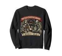 Cozy Cryptid Library Booked Solid Reader Fantasy Books Read Sweatshirt