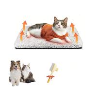 Cozy Cuddle Self-Heating Pet Bed, 4-Layer Soft Thermal Dog Cat Mat, Washable Anti-Slip Self Warming Pad for Crate, Sofa, Floor, Indoor Outdoor (Black, 60x90cm)