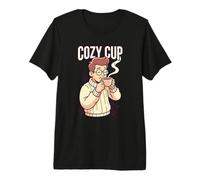 Cozy Cup Morning Routine Hot Coffee Lover Beverage Relaxatio Premium T-Shirt