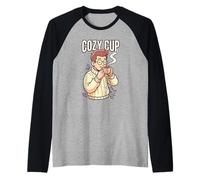 Cozy Cup Morning Routine Hot Coffee Lover Beverage Relaxatio Raglan Baseball Tee