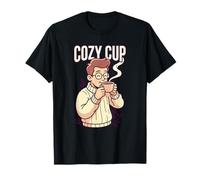 Cozy Cup Morning Routine Hot Coffee Lover Beverage Relaxatio T-Shirt