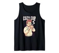 Cozy Cup Morning Routine Hot Coffee Lover Beverage Relaxatio Tank Top
