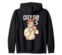 Cozy Cup Morning Routine Hot Coffee Lover Beverage Relaxatio Zip Hoodie
