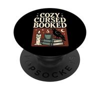Cozy Cursed Booked Gothic Book Lover Dark Romance Reader PopSockets Adhesive PopGrip