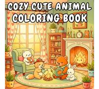 Cozy Cute Animal Coloring Book: Ages 4-8: Funny Pets, Community Heroes, Big Emotions & World Travel Scenes. Simple Lines for Toddlers and Kids (Nonoa´s Cozy Coloring Book)