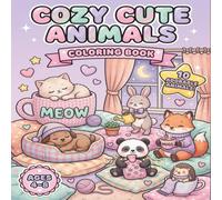 Cozy Cute Animals Coloring Book: Adorable Animal Scenes for Kids Ages 4-8 | Big Easy Lines for Little Hands | Kittens, Puppies, Bunnies, Foxes, Pandas & More