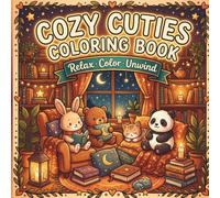 Cozy Cuties Coloring Book for Kids and Teens: Cute Animal Friends with Easy Bold Designs for Fun and Relaxing Coloring