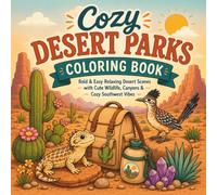 Cozy Desert Parks Coloring Book: Bold & Easy Relaxing Desert Scenes with Cute Wildlife, Canyons & Cozy Southwest Vibes (30 Page Studio)