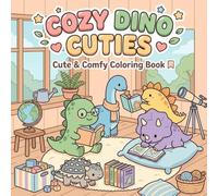 COZY DINO CUTIES - Cute & Comfy Coloring Book: A Cozy and Adorable Dinosaur Coloring Book for Kids and Adults - Cute Chibi Animals, Relaxing Scenes, Bold Easy Designs, and Stress-Free Creative Fun
