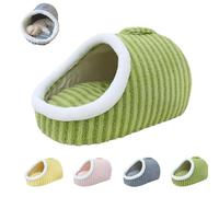 Cozy Dog Bed, Cozy Hideaway Pet Bed, Soft Warm Pet Slipper Cave Bed with Handles, Removable Cozy cave Dog Bed for Small Medium Large Dogs and Cats (Green,M)